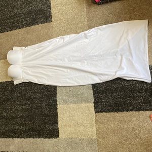 Long strapless dress slip